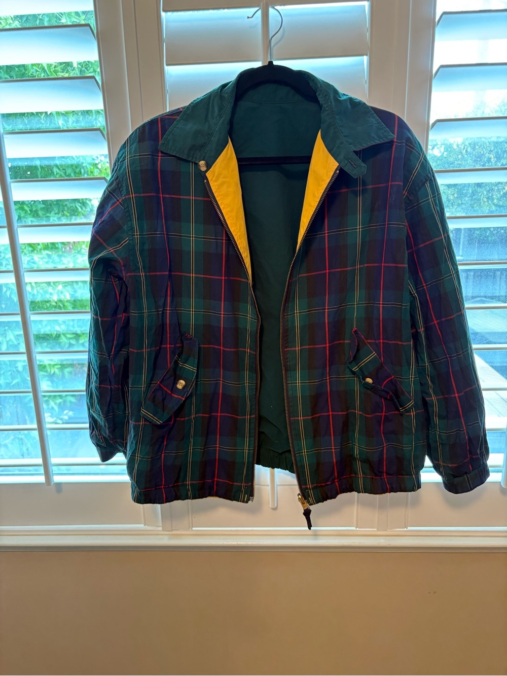 Mulberry Street Vintage Color Block Reversible Bomber Jacket-EUC - Picture 8 of 12